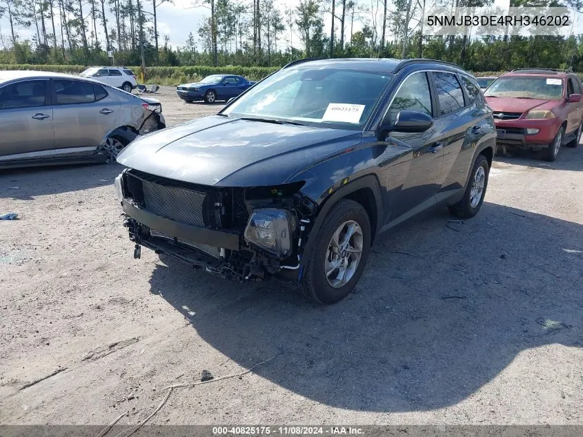 2024 Hyundai Tucson Sel VIN: 5NMJB3DE4RH346202 Lot: 40825175