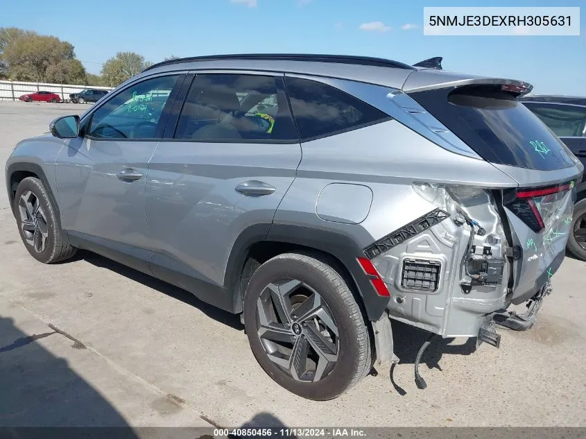 2024 Hyundai Tucson Limited VIN: 5NMJE3DEXRH305631 Lot: 40850456