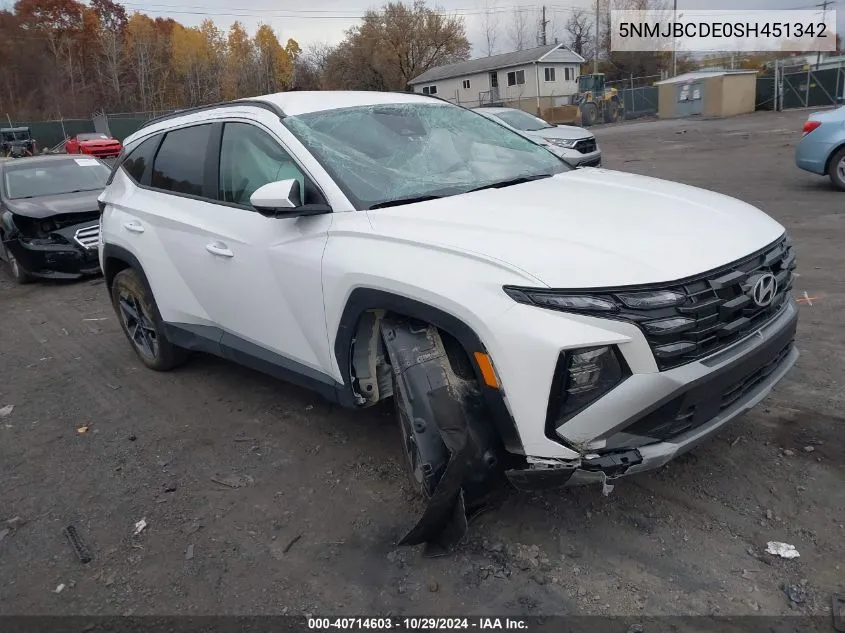 2025 Hyundai Tucson Sel VIN: 5NMJBCDE0SH451342 Lot: 40714603