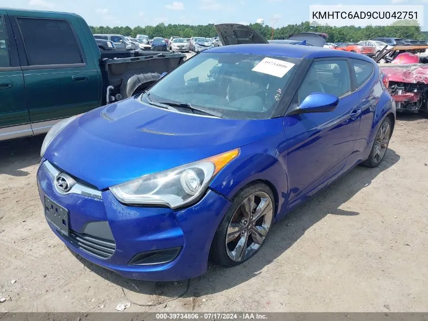 KMHTC6AD9CU042751 2012 Hyundai Veloster Base W/Gray