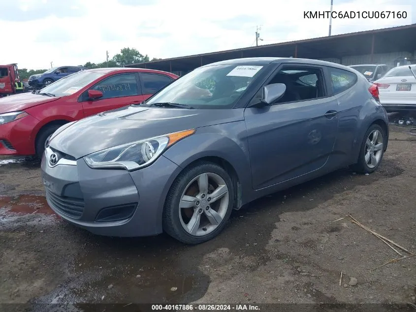 KMHTC6AD1CU067160 2012 Hyundai Veloster Base W/Black