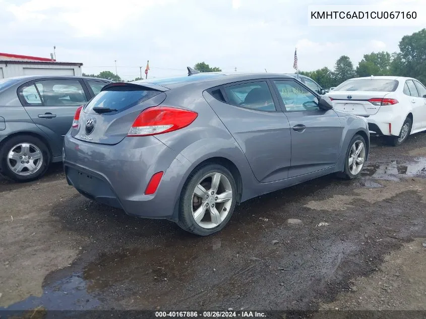 KMHTC6AD1CU067160 2012 Hyundai Veloster Base W/Black