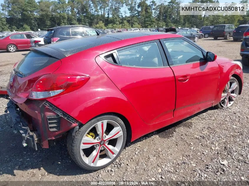 2012 Hyundai Veloster VIN: KMHTC6ADXCU050812 Lot: 40238805