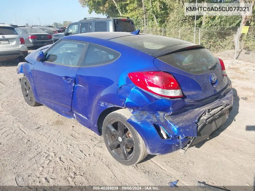 KMHTC6AD5CU077321 2012 Hyundai Veloster