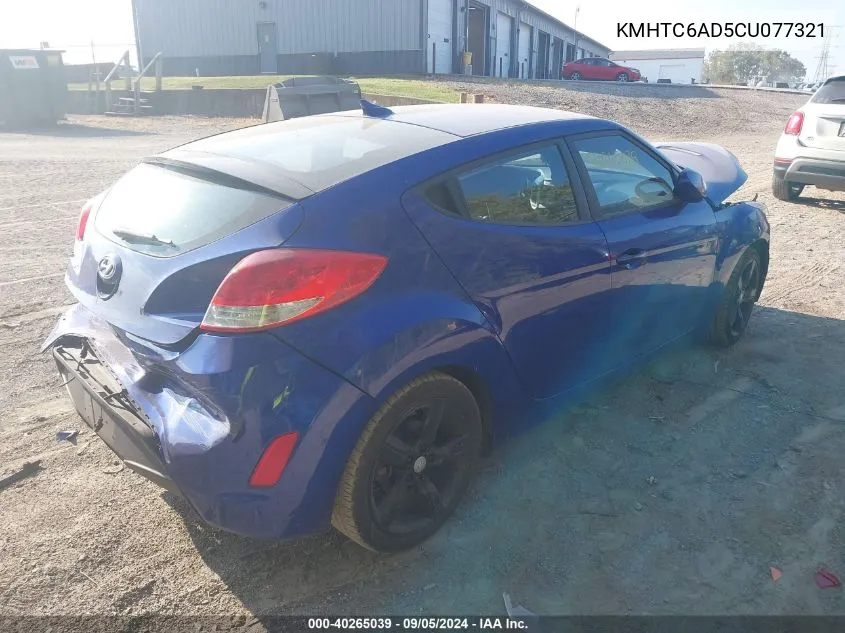 KMHTC6AD5CU077321 2012 Hyundai Veloster