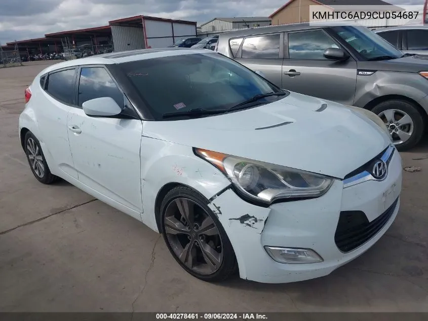 2012 Hyundai Veloster Base W/Gray VIN: KMHTC6AD9CU054687 Lot: 40278461