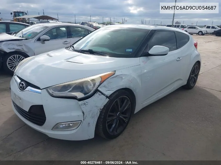 2012 Hyundai Veloster Base W/Gray VIN: KMHTC6AD9CU054687 Lot: 40278461