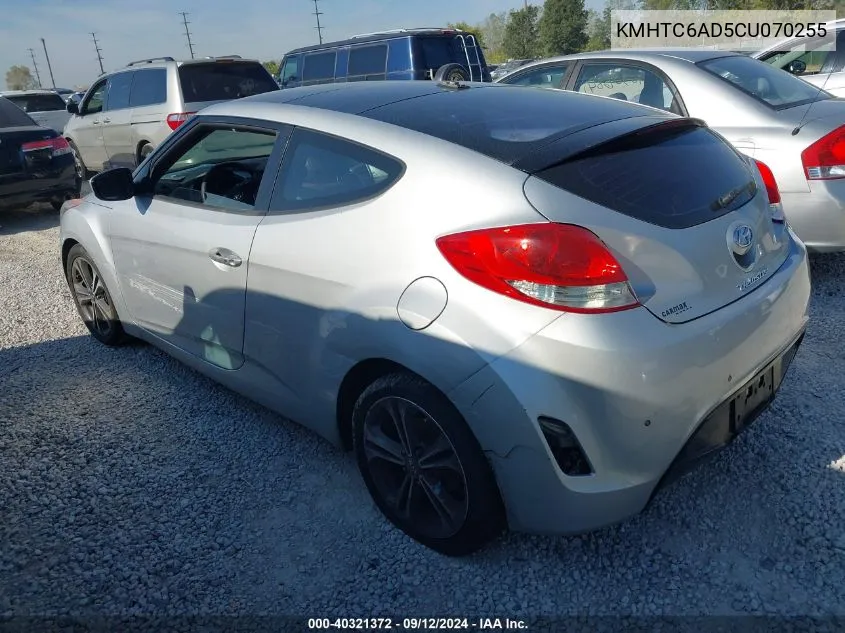 2012 Hyundai Veloster VIN: KMHTC6AD5CU070255 Lot: 40321372