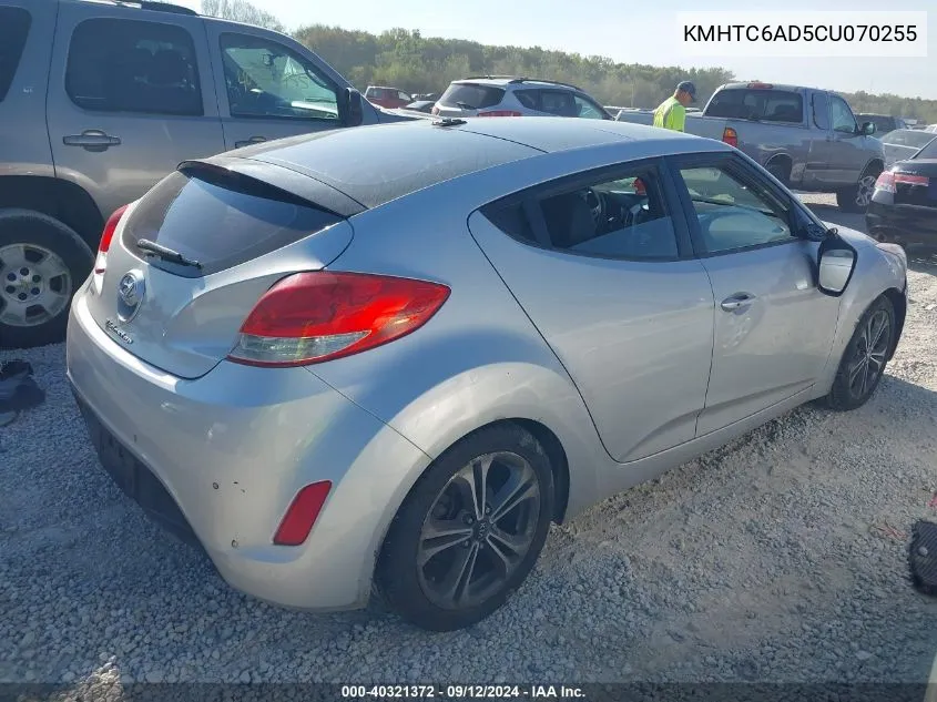 KMHTC6AD5CU070255 2012 Hyundai Veloster