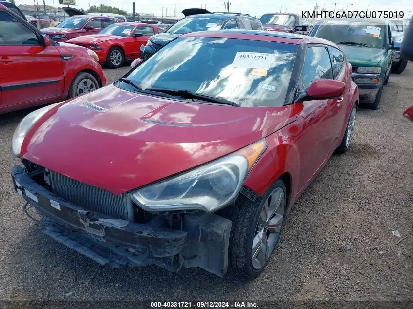 2012 Hyundai Veloster VIN: KMHTC6AD7CU075019 Lot: 40331721