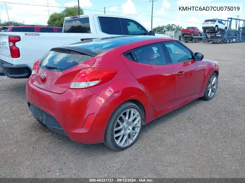 KMHTC6AD7CU075019 2012 Hyundai Veloster