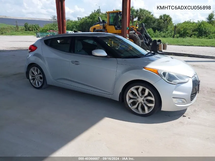 2012 Hyundai Veloster Base W/Gray VIN: KMHTC6ADXCU056898 Lot: 40366687