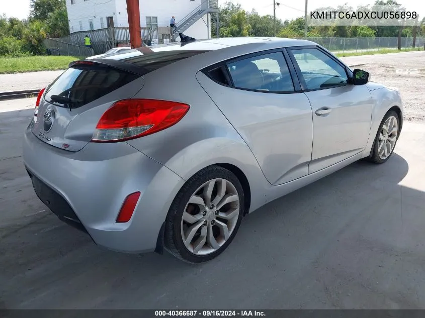 KMHTC6ADXCU056898 2012 Hyundai Veloster Base W/Gray