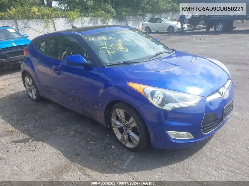 2012 Hyundai Veloster Base W/Black VIN: KMHTC6AD9CU050221 Lot: 40376202