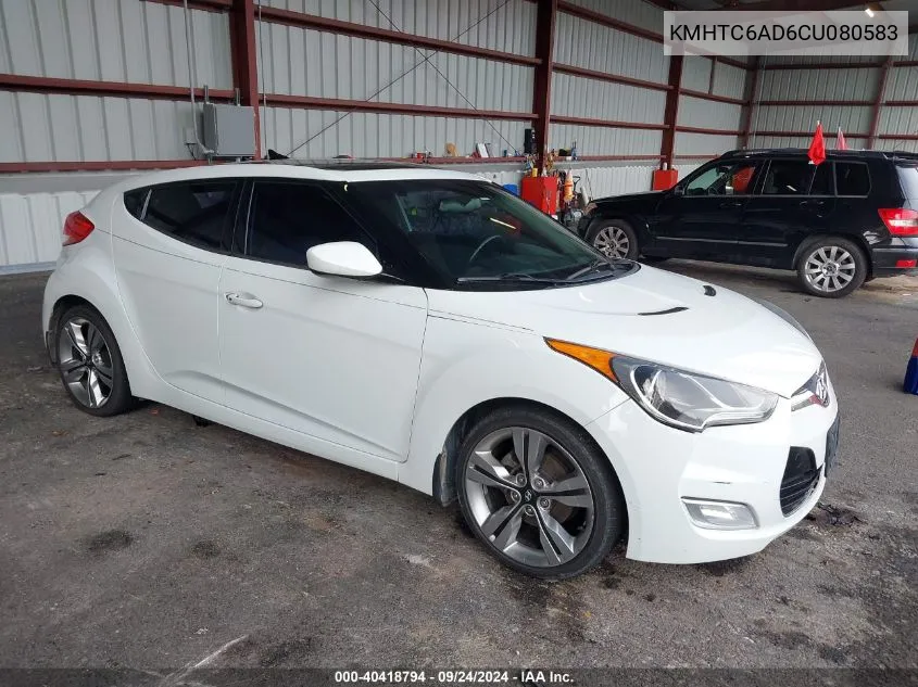 2012 Hyundai Veloster Base W/Gray VIN: KMHTC6AD6CU080583 Lot: 40418794