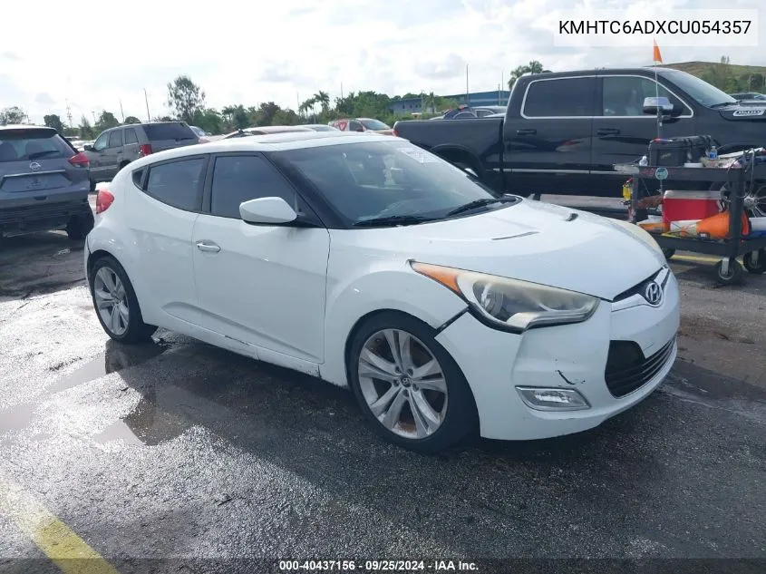 2012 Hyundai Veloster Base W/Gray VIN: KMHTC6ADXCU054357 Lot: 40437156