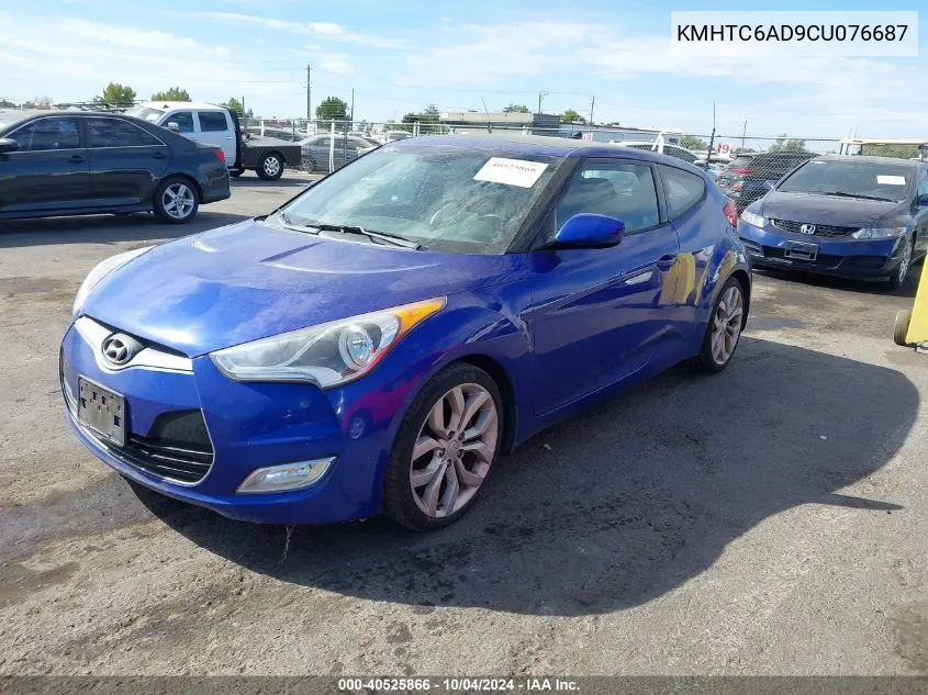 2012 Hyundai Veloster Base W/Black VIN: KMHTC6AD9CU076687 Lot: 40525866