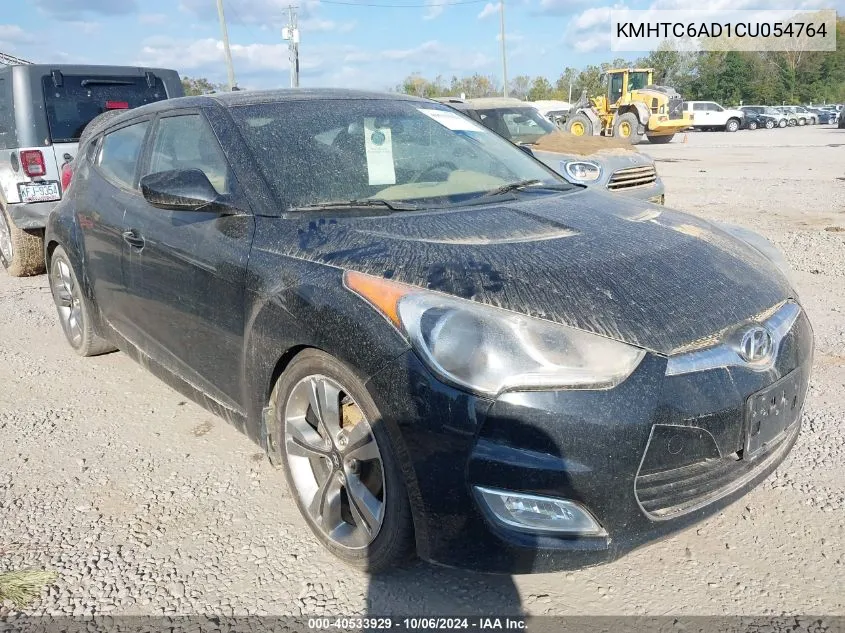 2012 Hyundai Veloster Base W/Black VIN: KMHTC6AD1CU054764 Lot: 40533929