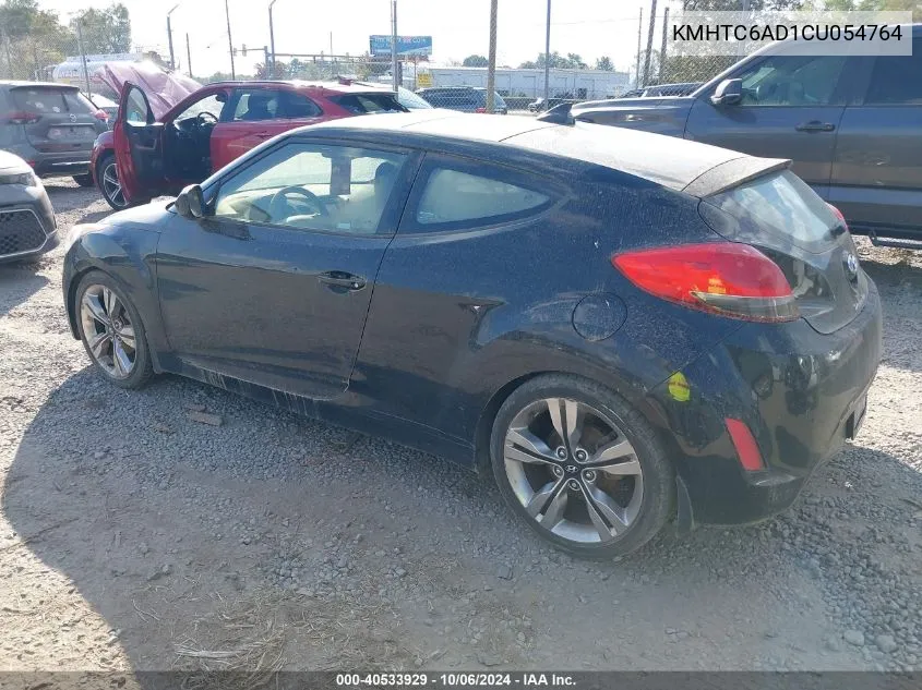 2012 Hyundai Veloster Base W/Black VIN: KMHTC6AD1CU054764 Lot: 40533929