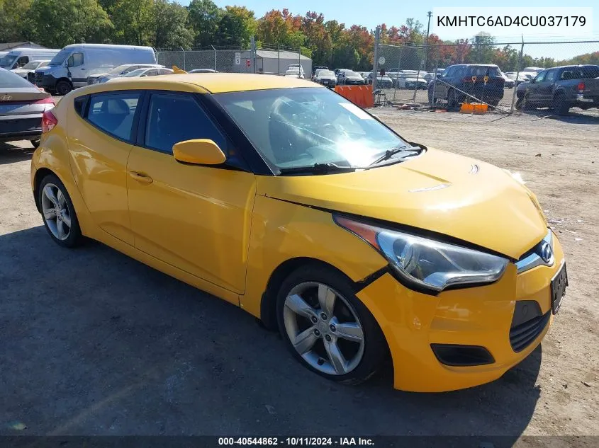 2012 Hyundai Veloster VIN: KMHTC6AD4CU037179 Lot: 40544862