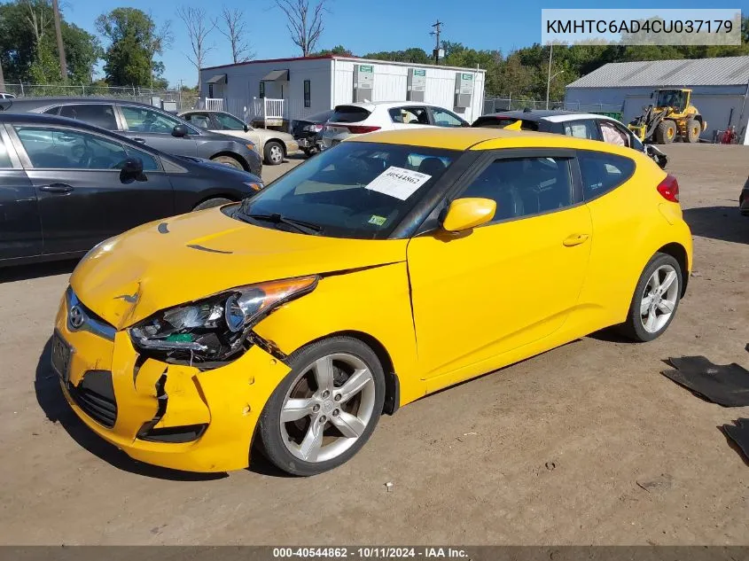 2012 Hyundai Veloster VIN: KMHTC6AD4CU037179 Lot: 40544862