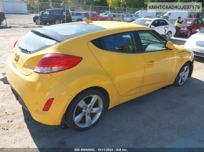 2012 Hyundai Veloster VIN: KMHTC6AD4CU037179 Lot: 40544862