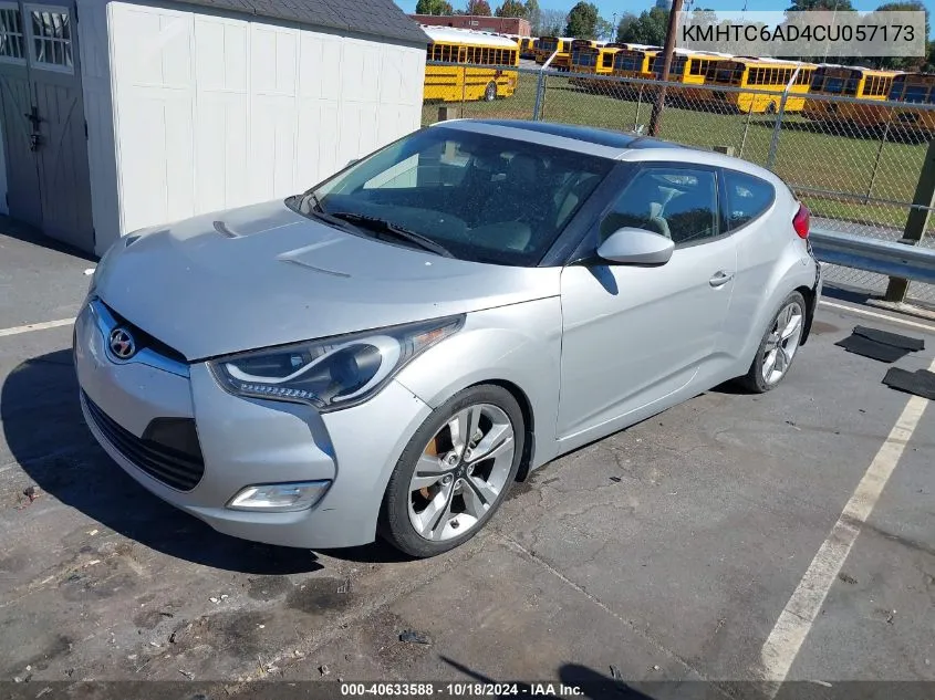 2012 Hyundai Veloster Base W/Gray VIN: KMHTC6AD4CU057173 Lot: 40633588