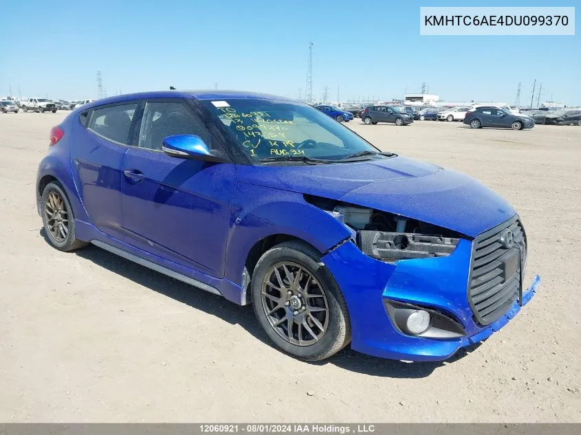 2013 Hyundai Veloster Turbo VIN: KMHTC6AE4DU099370 Lot: 12060921