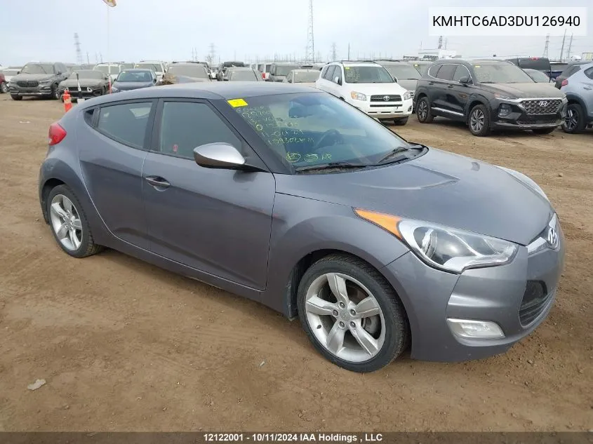 KMHTC6AD3DU126940 2013 Hyundai Veloster