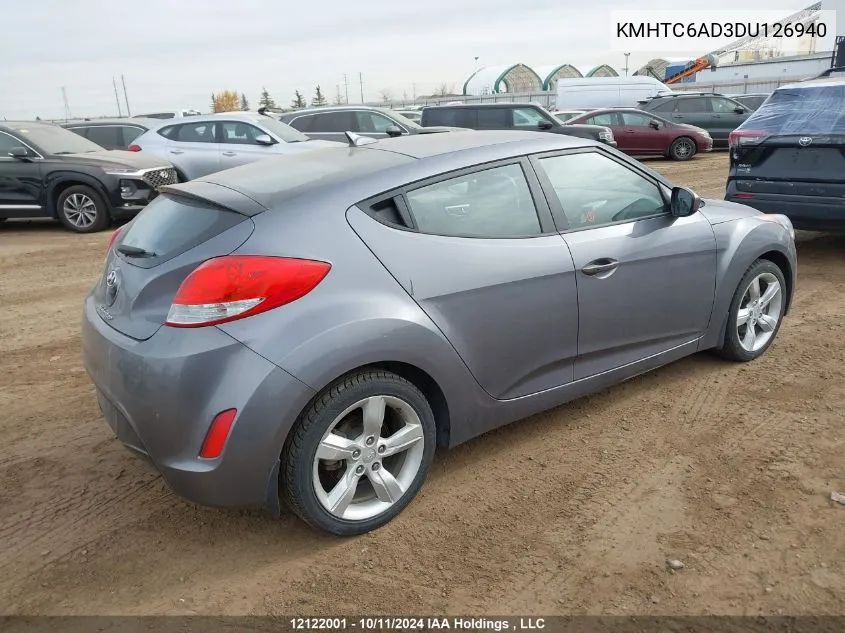 KMHTC6AD3DU126940 2013 Hyundai Veloster