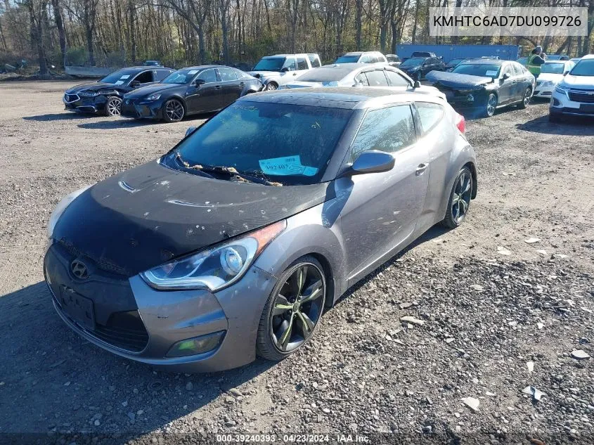 2013 Hyundai Veloster Base W/Black VIN: KMHTC6AD7DU099726 Lot: 39240393