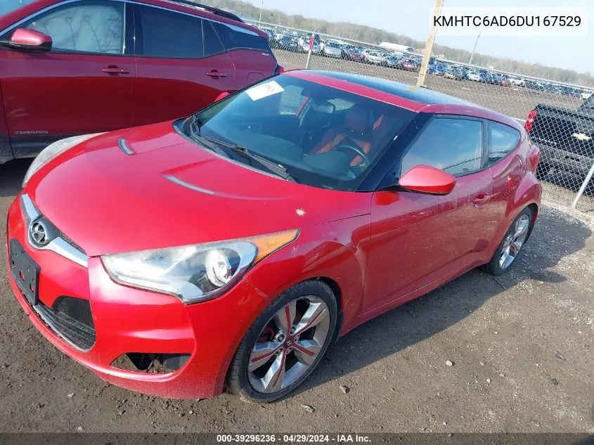 2013 Hyundai Veloster VIN: KMHTC6AD6DU167529 Lot: 39296236