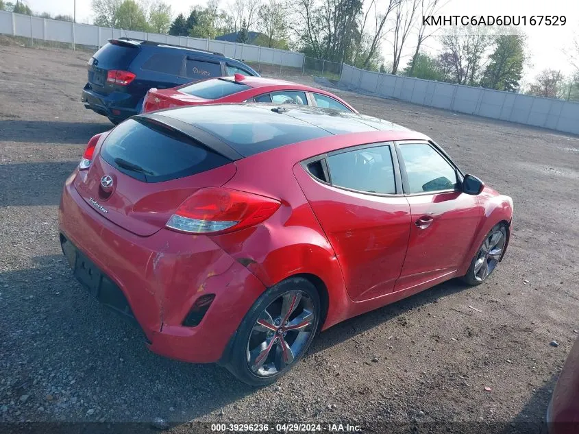 2013 Hyundai Veloster VIN: KMHTC6AD6DU167529 Lot: 39296236