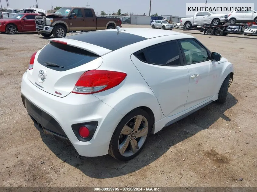 2013 Hyundai Veloster Turbo VIN: KMHTC6AE1DU163638 Lot: 39929705