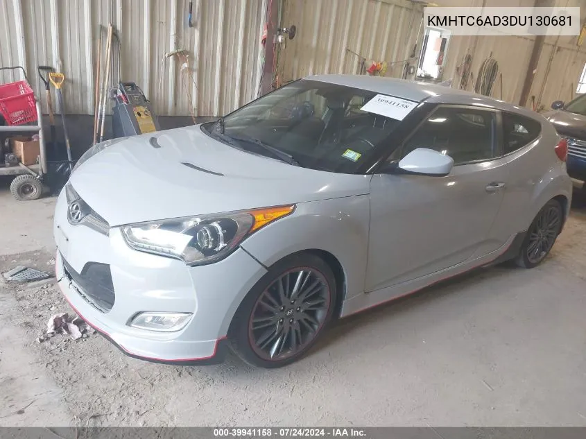 2013 Hyundai Veloster Re:mix VIN: KMHTC6AD3DU130681 Lot: 39941158