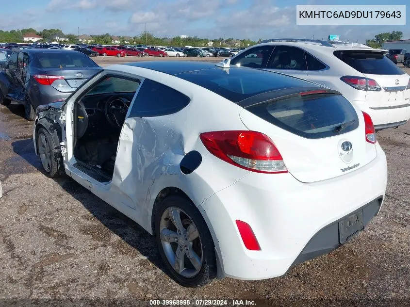 KMHTC6AD9DU179643 2013 Hyundai Veloster Base W/Gray