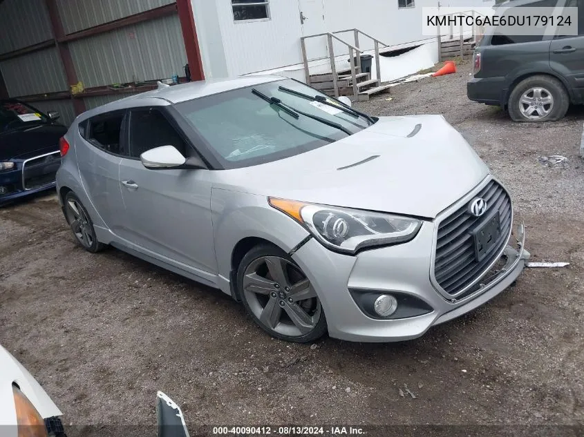 2013 Hyundai Veloster Turbo VIN: KMHTC6AE6DU179124 Lot: 40090412