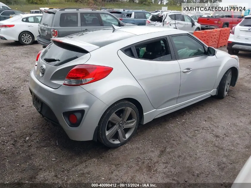 2013 Hyundai Veloster Turbo VIN: KMHTC6AE6DU179124 Lot: 40090412