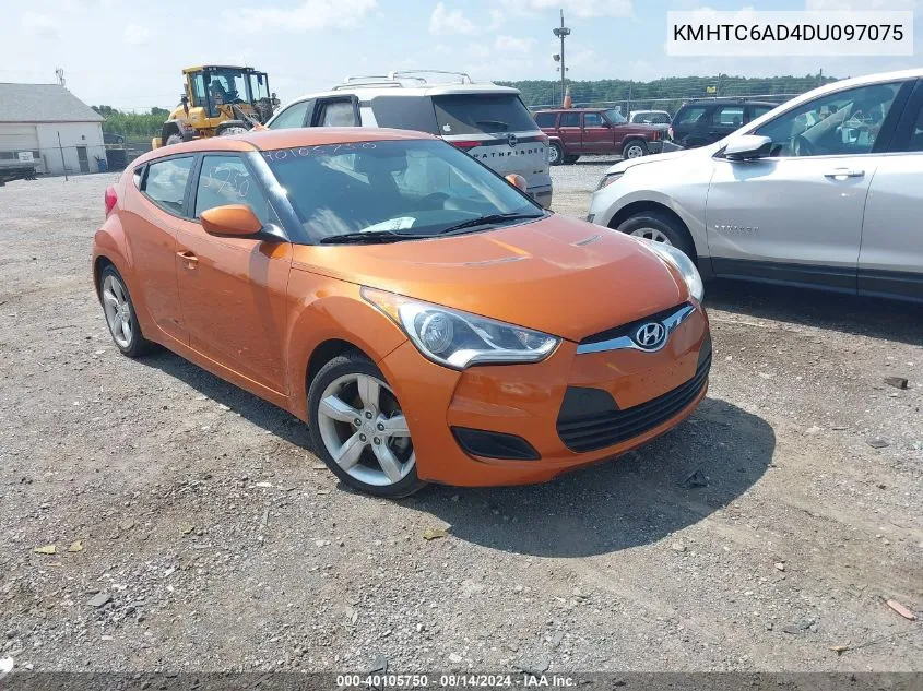 2013 Hyundai Veloster Base W/Black VIN: KMHTC6AD4DU097075 Lot: 40105750