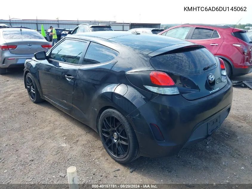 KMHTC6AD6DU145062 2013 Hyundai Veloster Base W/Black