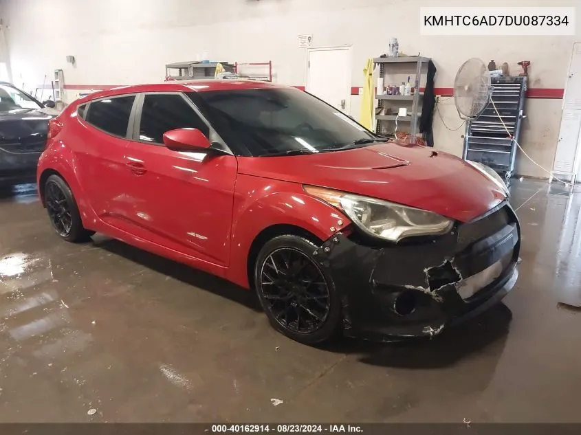 KMHTC6AD7DU087334 2013 Hyundai Veloster Base W/Gray