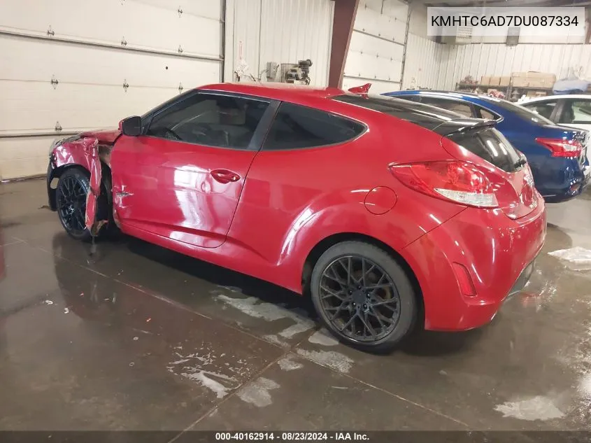 2013 Hyundai Veloster Base W/Gray VIN: KMHTC6AD7DU087334 Lot: 40162914