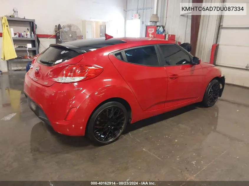 2013 Hyundai Veloster Base W/Gray VIN: KMHTC6AD7DU087334 Lot: 40162914