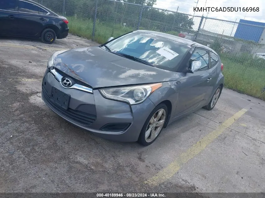 KMHTC6AD5DU166968 2013 Hyundai Veloster Base W/Black