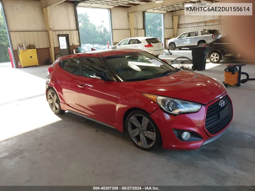 KMHTC6AE2DU155614 2013 Hyundai Veloster Turbo W/Black