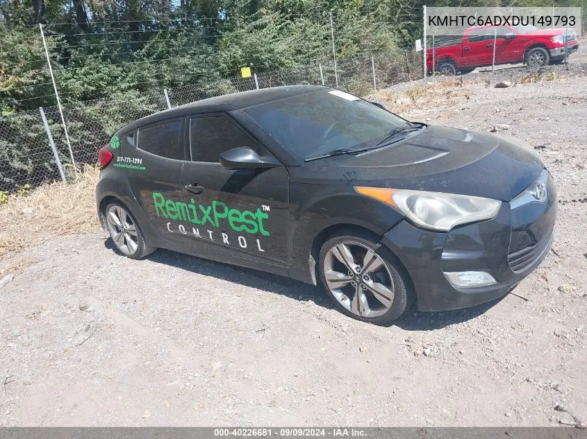 KMHTC6ADXDU149793 2013 Hyundai Veloster Base W/Gray