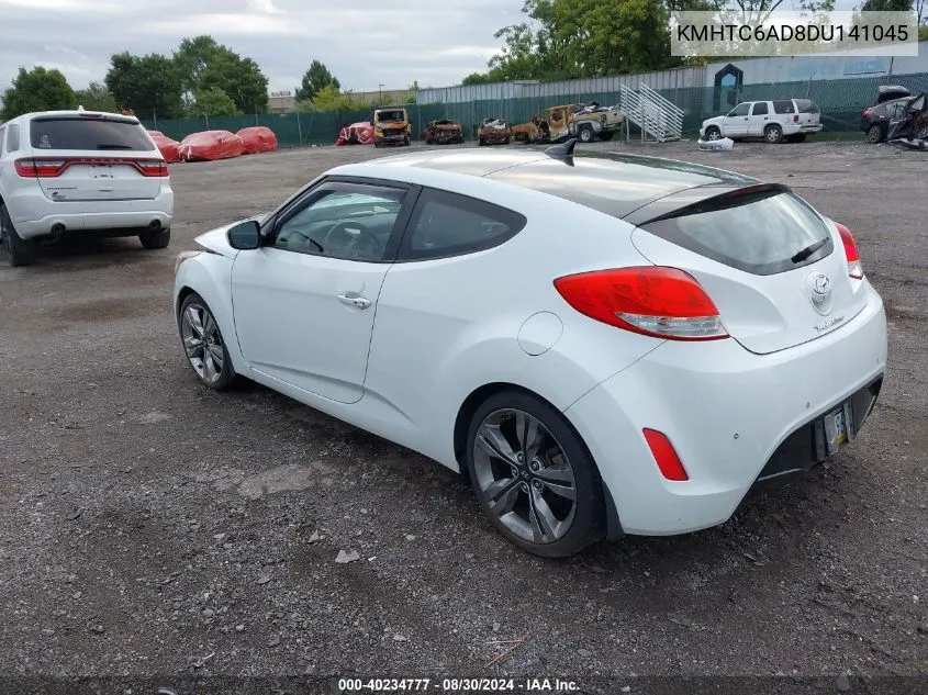 2013 Hyundai Veloster Base W/Black VIN: KMHTC6AD8DU141045 Lot: 40234777