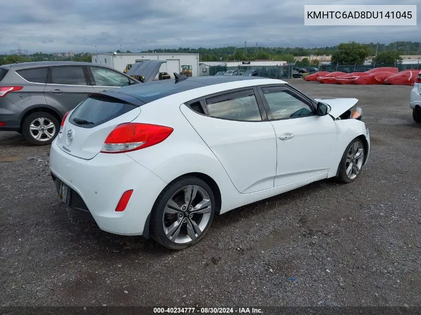 2013 Hyundai Veloster Base W/Black VIN: KMHTC6AD8DU141045 Lot: 40234777