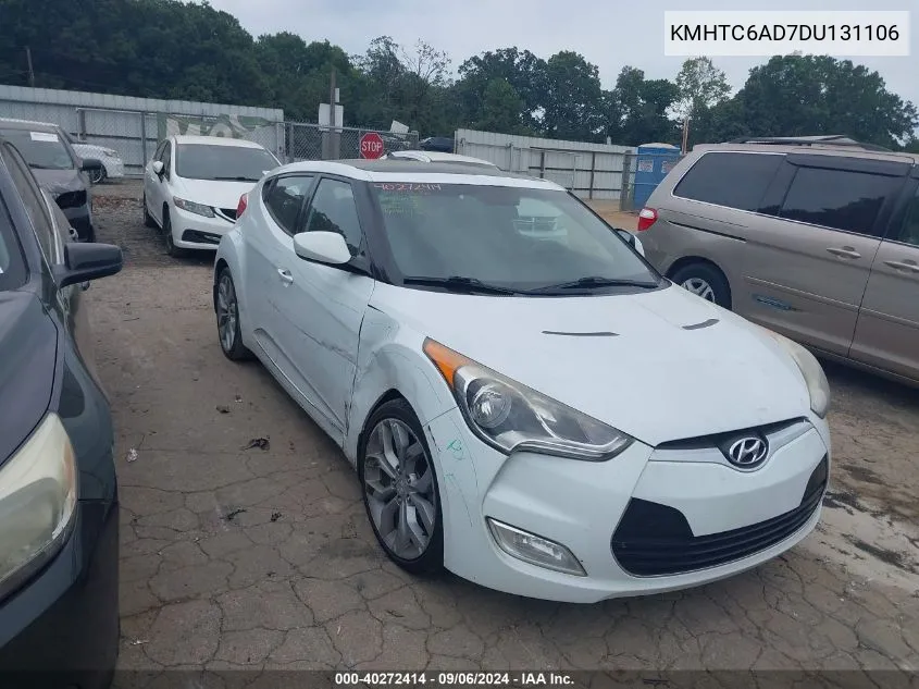 2013 Hyundai Veloster Base W/Gray VIN: KMHTC6AD7DU131106 Lot: 40272414