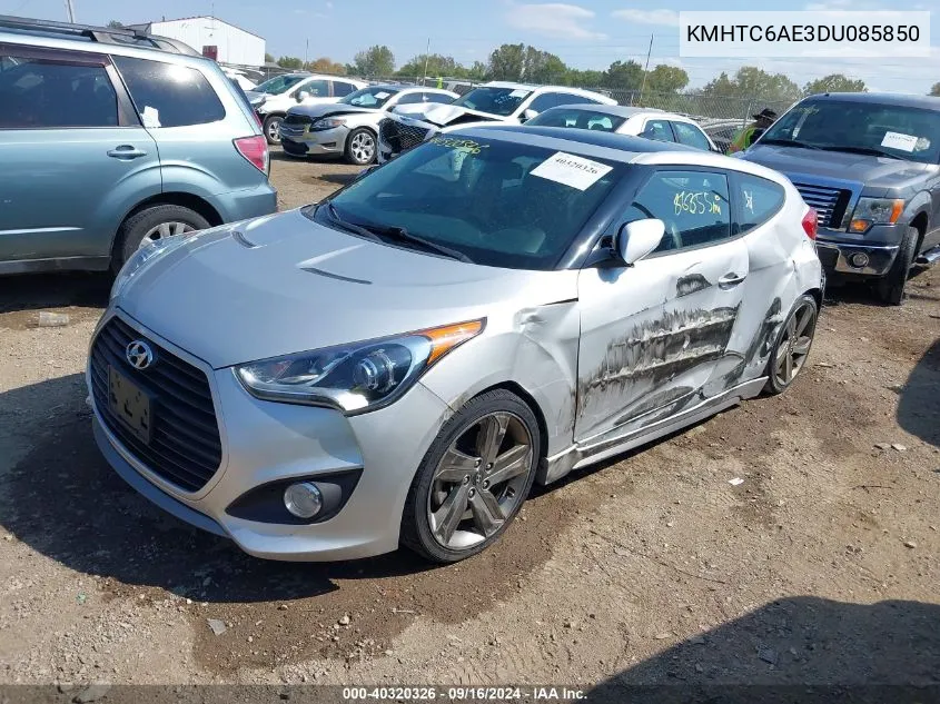 KMHTC6AE3DU085850 2013 Hyundai Veloster Turbo W/Blue